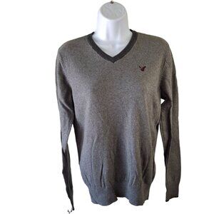 American Eagle Outfitters Gray V-Neck Sweater Mens XS Athletic Fit